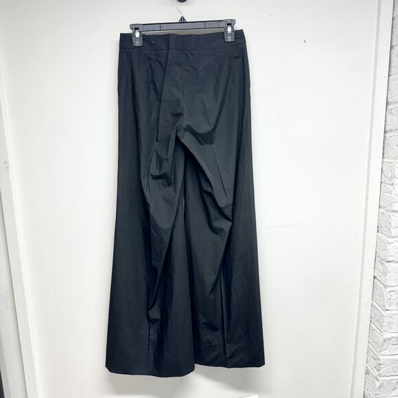 ETRO Women Black High-Rise Wide Leg Dress Pants Glossy Finish IT 40 US 10 - Picture 5 of 5